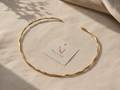 AVELIN COLLAR - Χρυσό twisted wire collar από ανοξείδωτο ατσάλι | Mussé Accessories