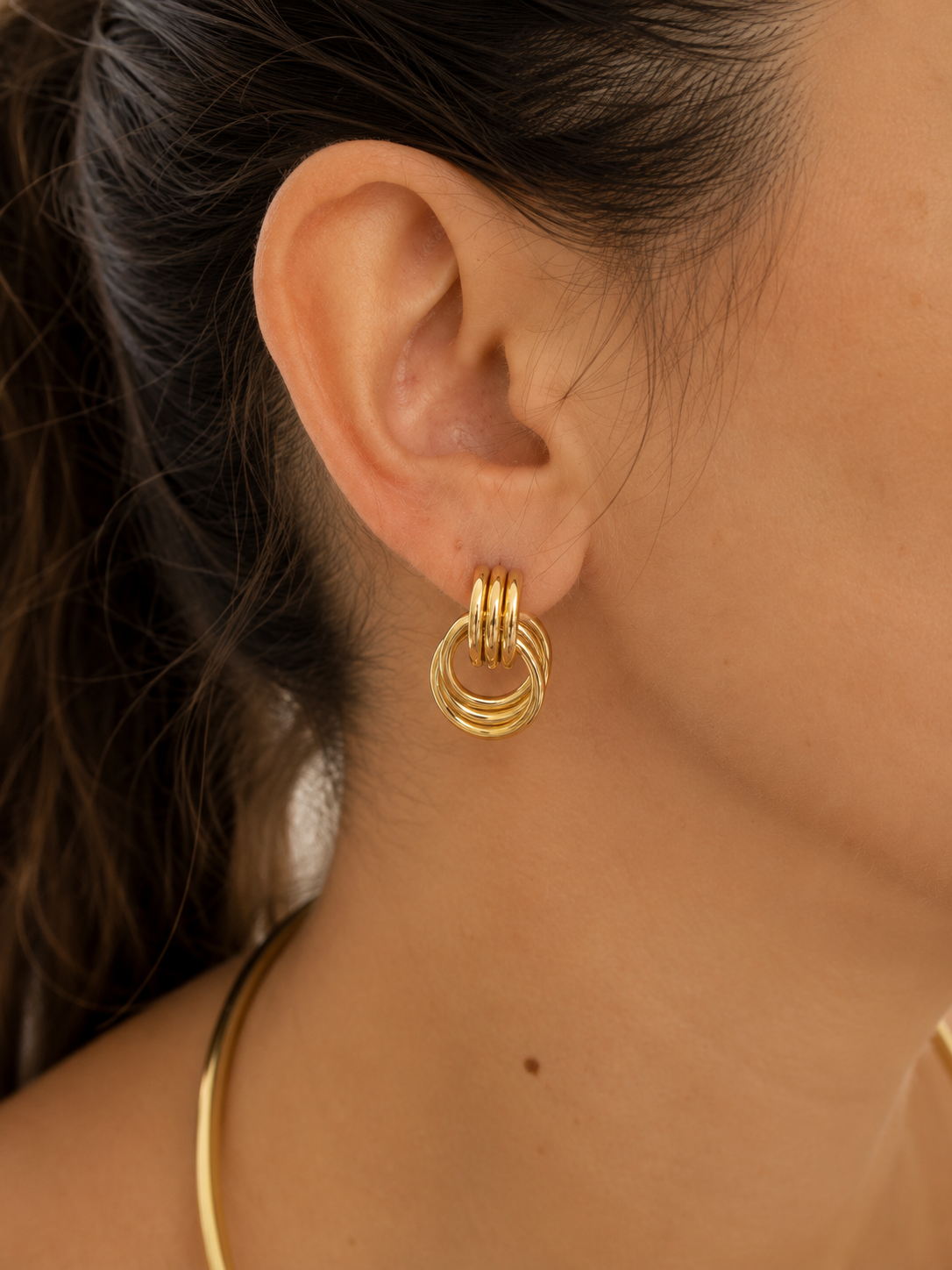 ORBIS EARRINGS - Χρυσά knot drop σκουλαρίκια | Mussé Accessories