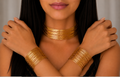 MARÈA SET Χρυσό - Choker & 2 Cuff Bangles