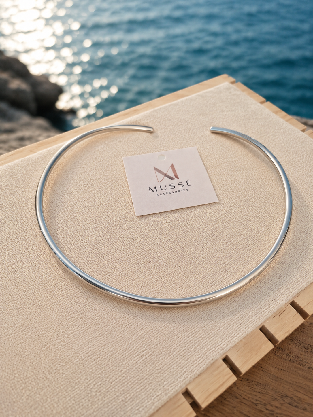 ORÈA COLLAR Ασημί - Rigid collar από ανοξείδωτο ατσάλι | Mussé Accessories