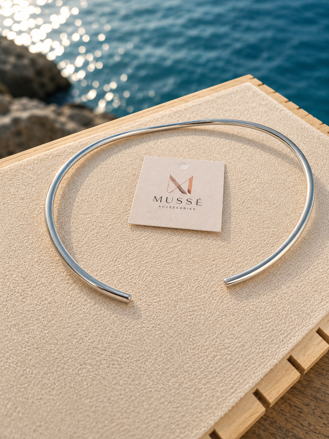 ORÈA COLLAR Ασημί - Rigid collar από ανοξείδωτο ατσάλι | Mussé Accessories