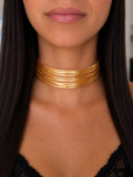 Marea Choker Gold - worn on neck